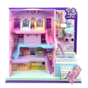 Polly Pocket Pajama Party Sleepover Adventure House, 4 Floors, 15+ Pieces