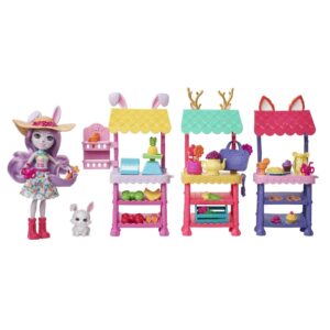 Enchantimals City Tails Bunny Farms Market 35+ Piece Playset & Accessories