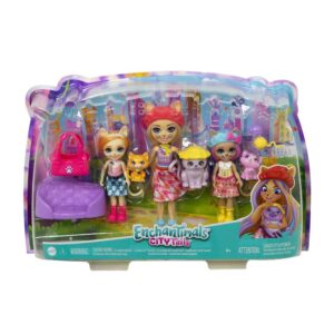 Enchantimals Cat Family Toy Set With 3 Dolls, 3 Kitty Figures, & Accessories, 10+ Pieces