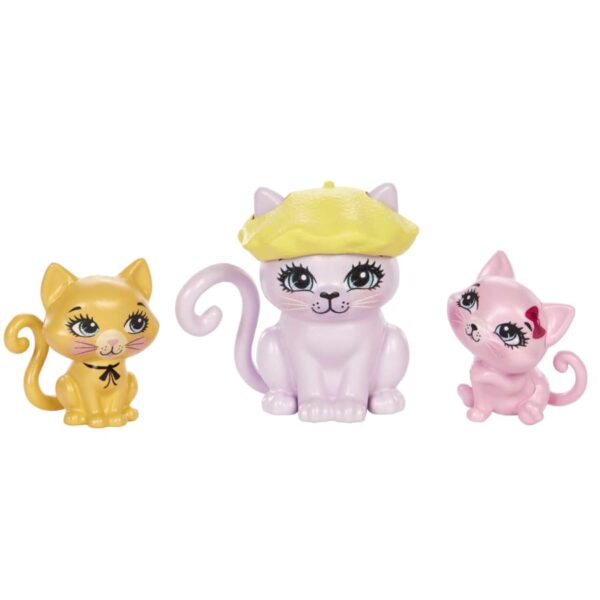 Enchantimals Cat Family Toy Set With 3 Dolls, 3 Kitty Figures, & Accessories, 10+ Pieces