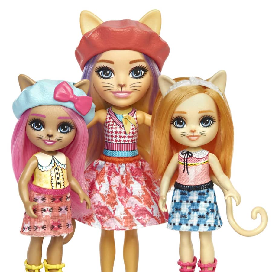 Enchantimals Cat Family Toy Set With 3 Dolls, 3 Kitty Figures, & Accessories, 10+ Pieces Enchantimals Cat Family Toy Set With 3 Dolls, 3 Kitty Figures, & Accessories, 10+ Pieces