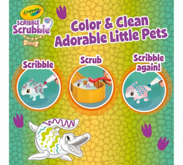 Scribble Scrubbie Pets Dinosaur Waterslide Playset