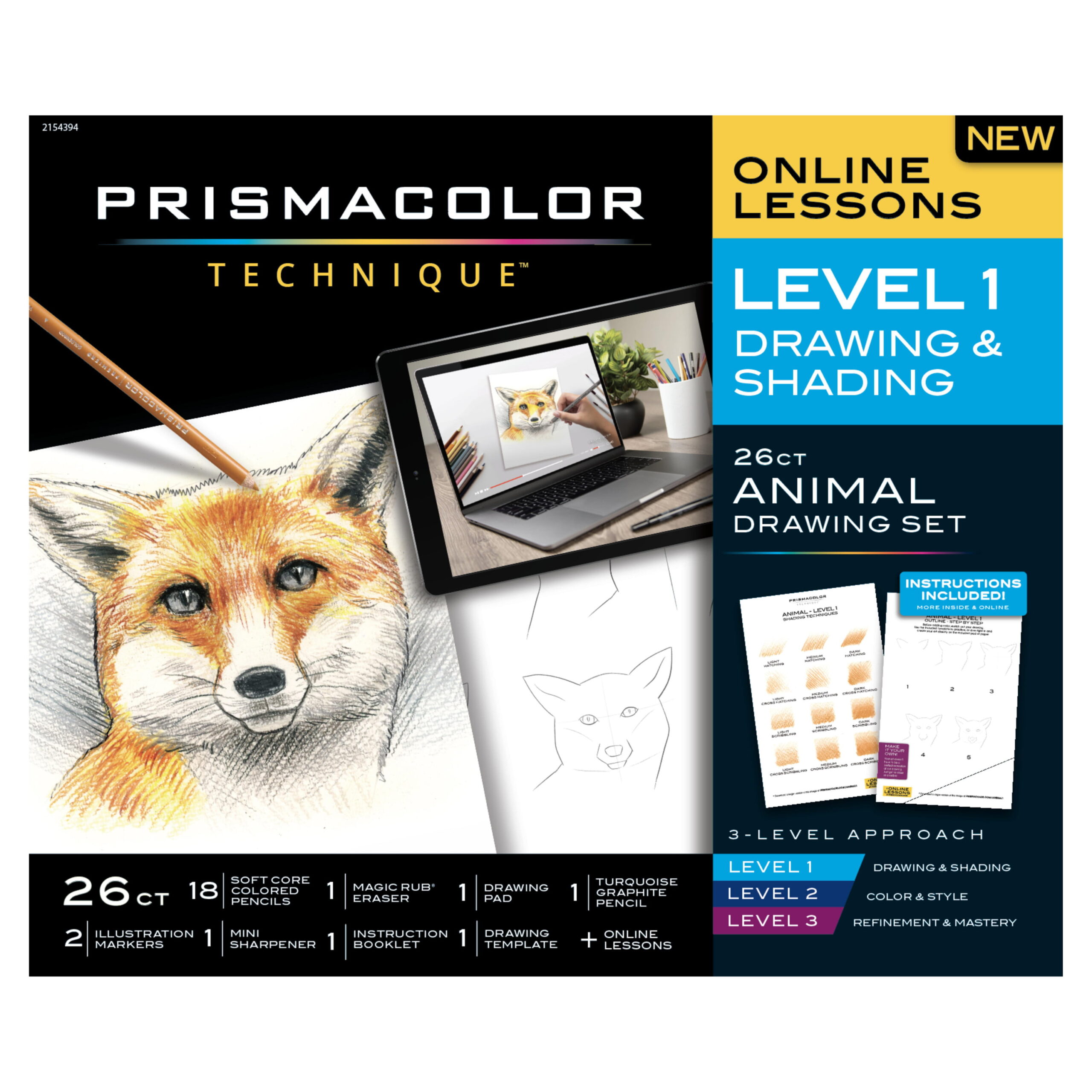 Technique Fox Drawing Art Set, Digital Lessons, Level 1 Technique Fox Drawing Art Set, Digital Lessons, Level 1