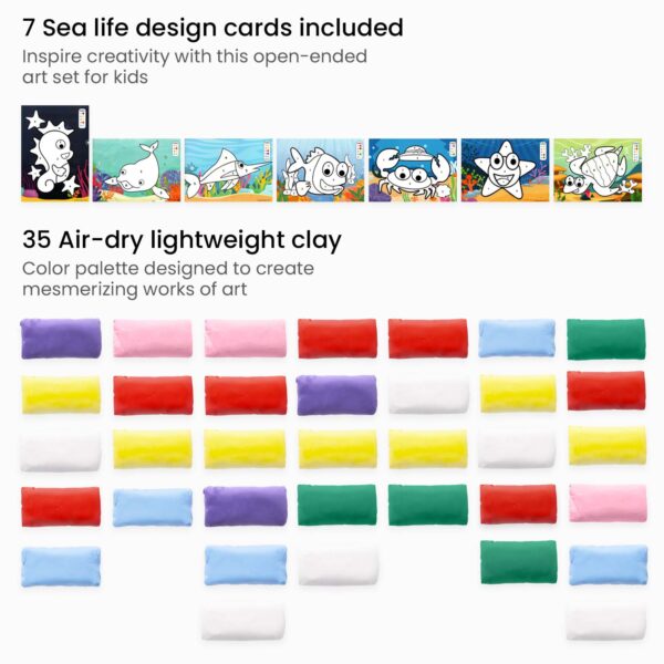 Kids Clay By Numbers Kit, Sea Life