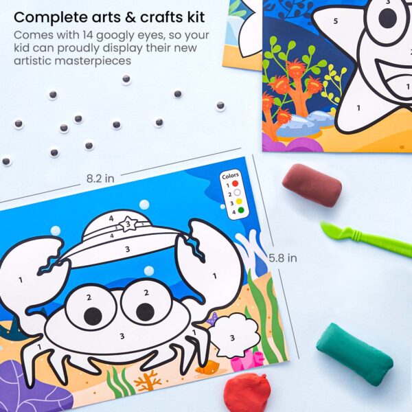 Kids Clay By Numbers Kit, Sea Life