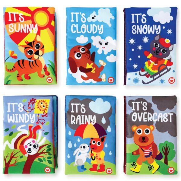 Baby Cloth Books About Weather - Set of 6