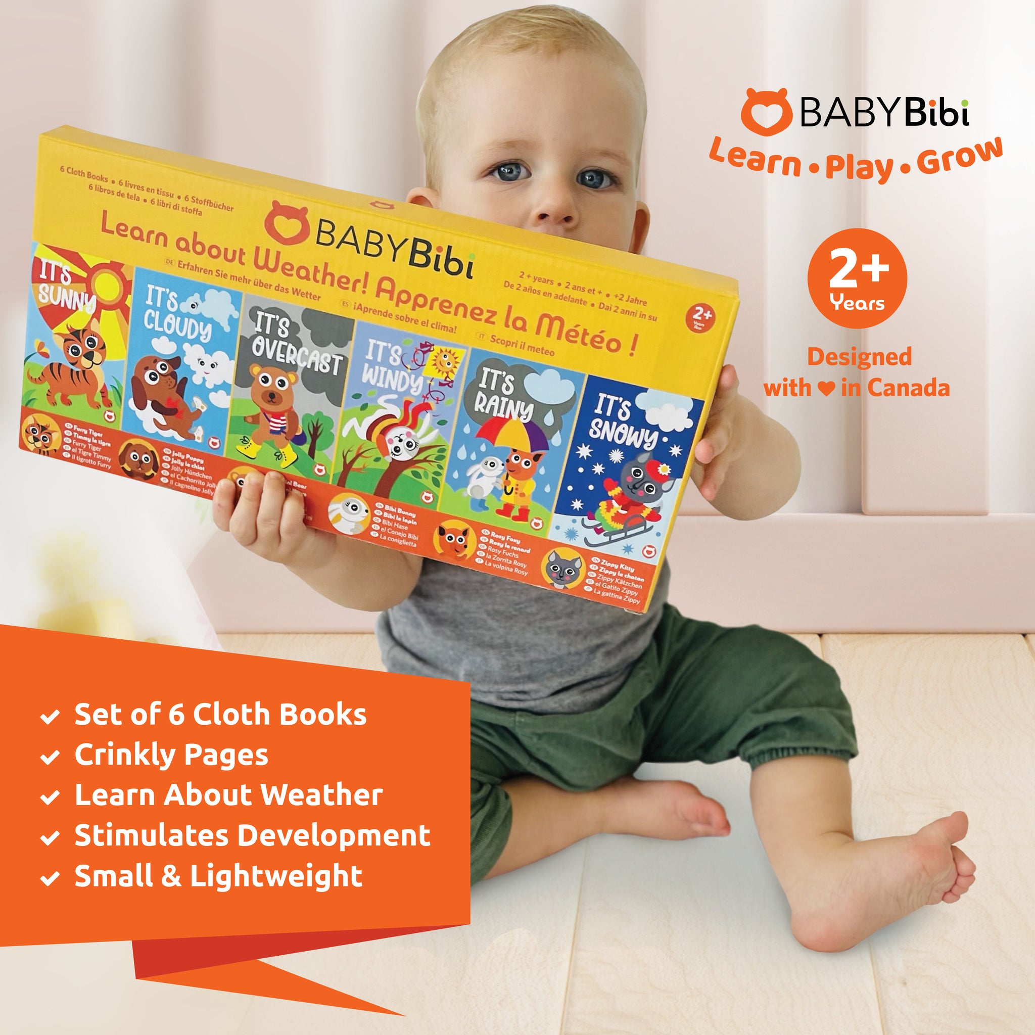 Baby Cloth Books About Weather - Set of 6 Baby Cloth Books About Weather - Set of 6