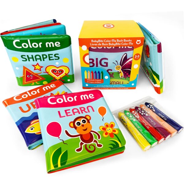 BabyBibi Color Me Bath Books + Crayons