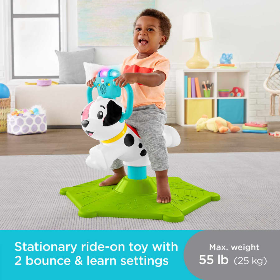 Fisher-Price Bounce And Spin Puppy Musical Ride-On Learning Toy For Babies And Toddlers Fisher-Price Bounce And Spin Puppy Musical Ride-On Learning Toy For Babies And Toddlers