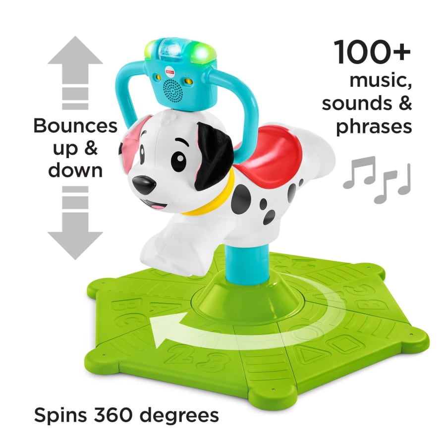 Fisher-Price Bounce And Spin Puppy Musical Ride-On Learning Toy For Babies And Toddlers Fisher-Price Bounce And Spin Puppy Musical Ride-On Learning Toy For Babies And Toddlers