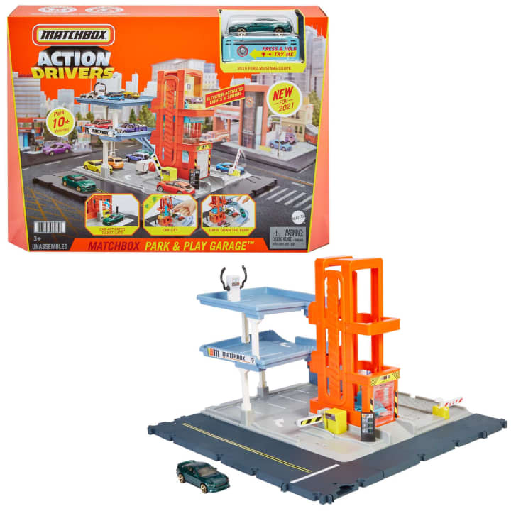 Matchbox Action Drivers Matchbox Park & Play Garage Playset With 1 Car
