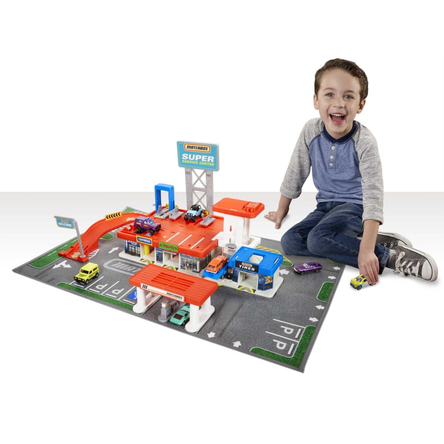 Matchbox Super Service Center Playset With 1 Die-Cast Car T For Kids 3 Years Old & Up Matchbox Super Service Center Playset With 1 Die-Cast Car T For Kids 3 Years Old & Up