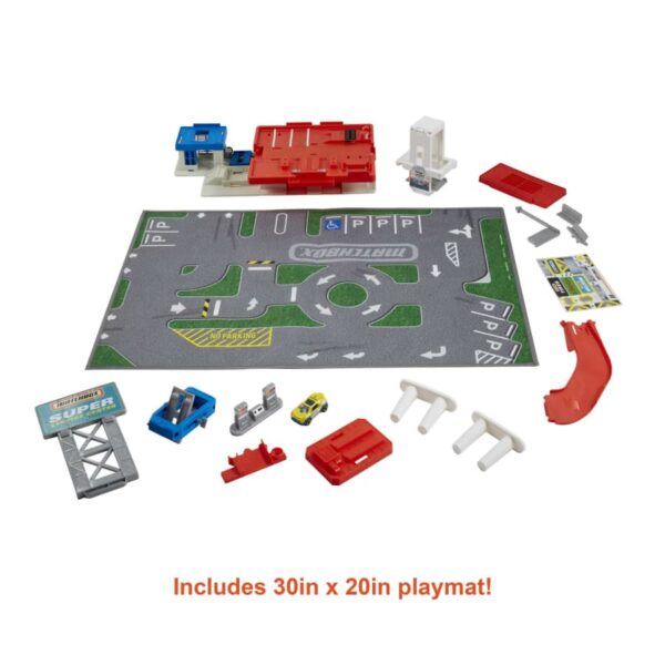 Matchbox Super Service Center Playset With 1 Die-Cast Car T For Kids 3 Years Old & Up