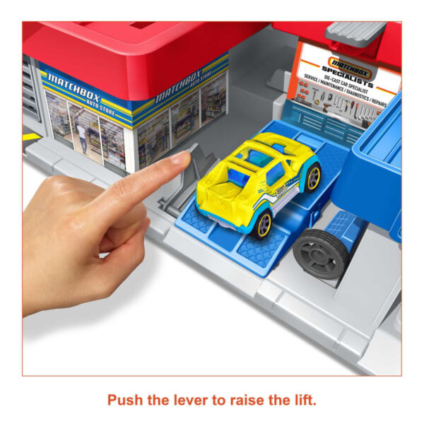 Matchbox Super Service Center Playset With 1 Die-Cast Car T For Kids 3 Years Old & Up