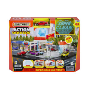 Matchbox Cars Playsets, Super Clean Carwash With 1 Matchbox Car