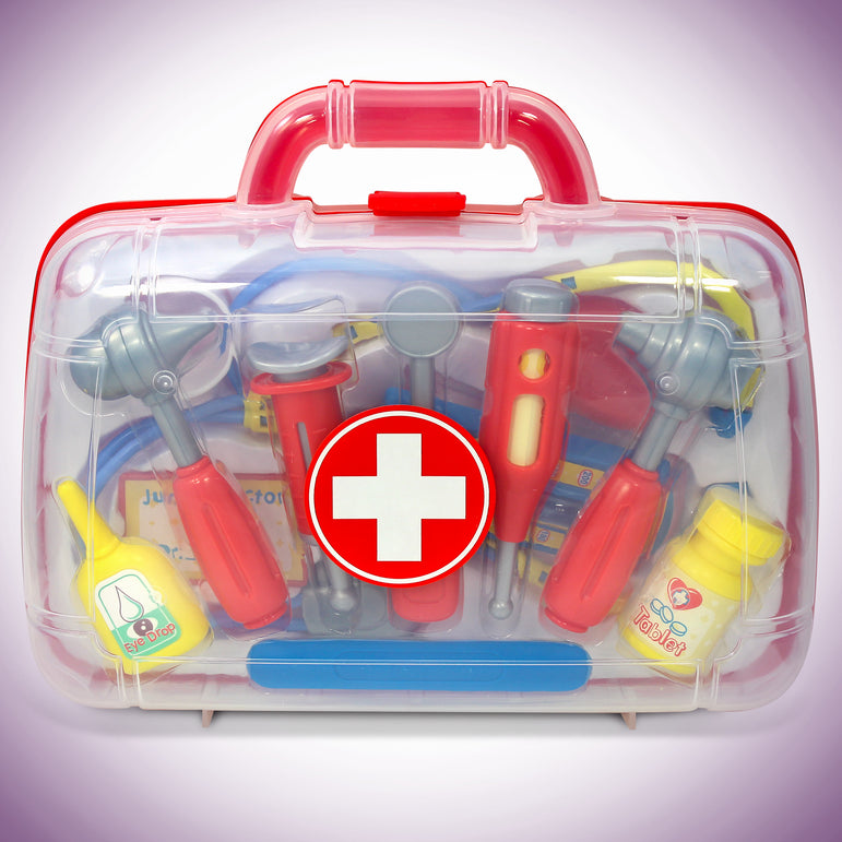 Kidzlane Doctor Kit For Toddlers – 12pcs Play Doctor Set For Kids – 11 Medical Equipment With A Sturdy Medical Kit Carrying Case Kidzlane Doctor Kit For Toddlers – 12pcs Play Doctor Set For Kids – 11 Medical Equipment With A Sturdy Medical Kit Carrying Case