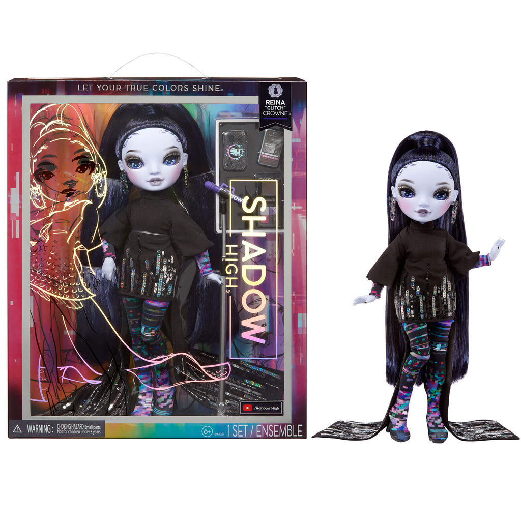 Rainbow High Shadow High Reina “Glitch” Crowne - Midnight Fashion Doll Rainbow High Shadow High Reina “Glitch” Crowne - Midnight Fashion Doll