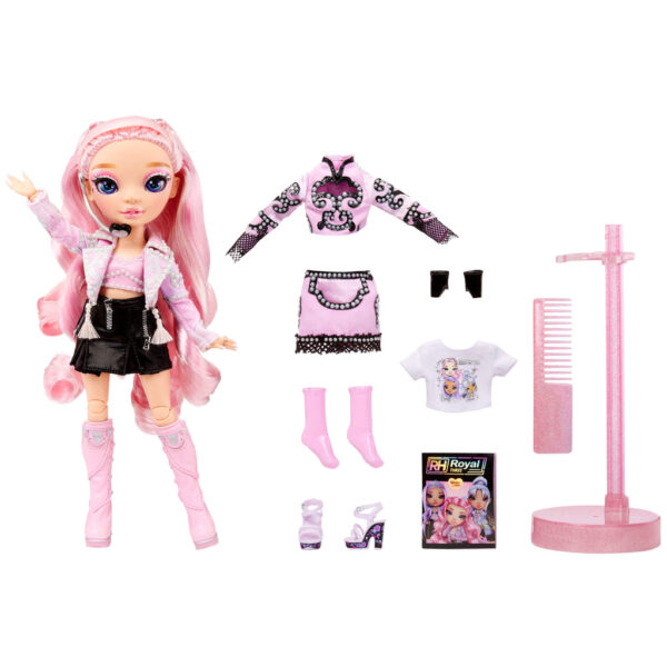 Rainbow Vision Rainbow High Royal Three K-POP – Minnie Choi (Pink Lavender) Fashion Doll
