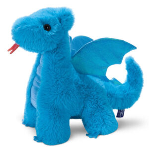 18" Fluffy Fantasy Blue Dragon