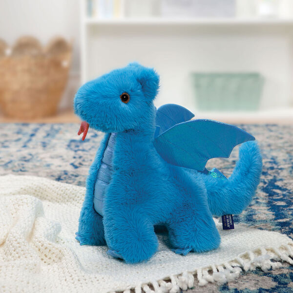 p70-2 18" Fluffy Fantasy Blue Dragon