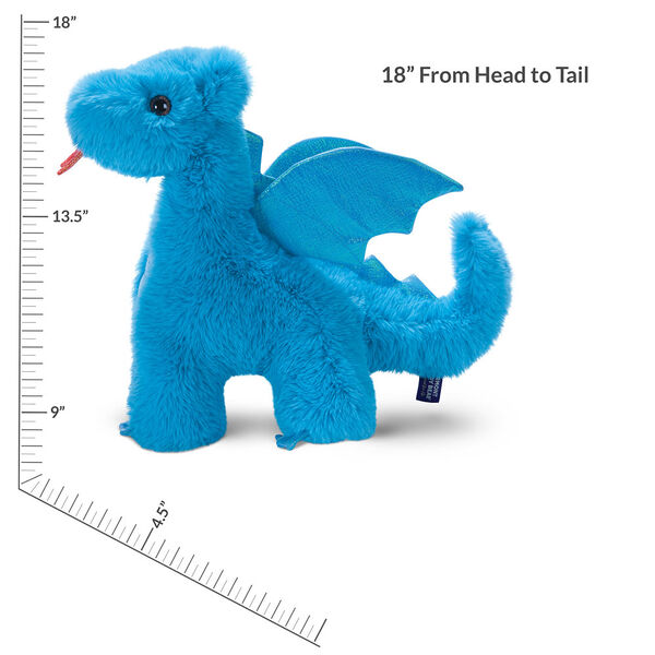 p70-3 18" Fluffy Fantasy Blue Dragon