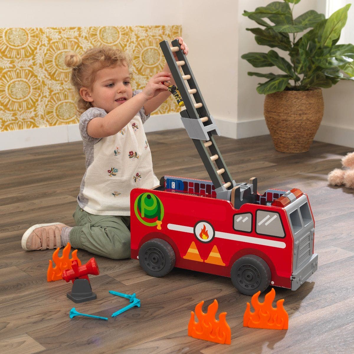 Adventure Bound™: 2-in-1 Transforming Fire Truck Play Set Adventure Bound™: 2-in-1 Transforming Fire Truck Play Set