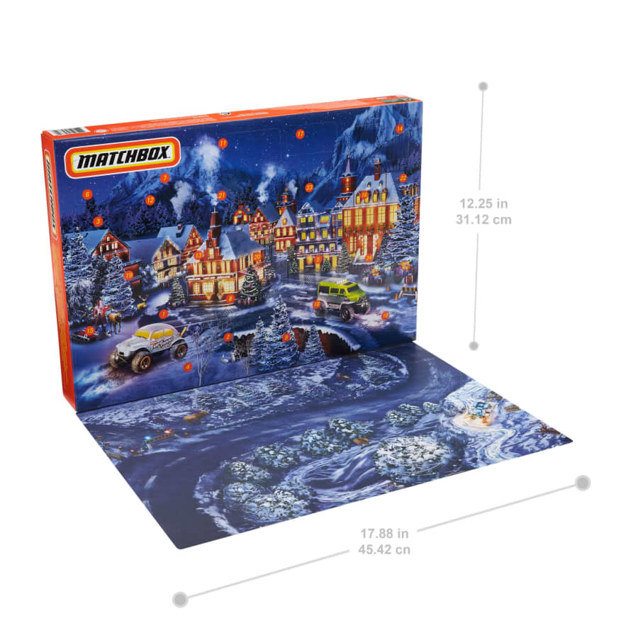 Matchbox Advent Calendar, Holiday Gift For Kids 3 Years Old & Up Matchbox Advent Calendar, Holiday Gift For Kids 3 Years Old & Up