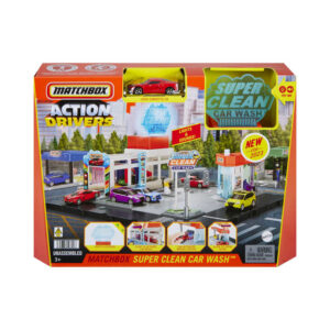 Matchbox Cars Playsets, Super Clean Carwash With 1 Matchbox Car